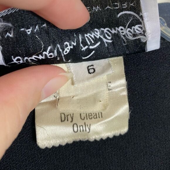 Vintage Diane Von Furstenberg Black Collared Midi Dress - Picture 6 of 6